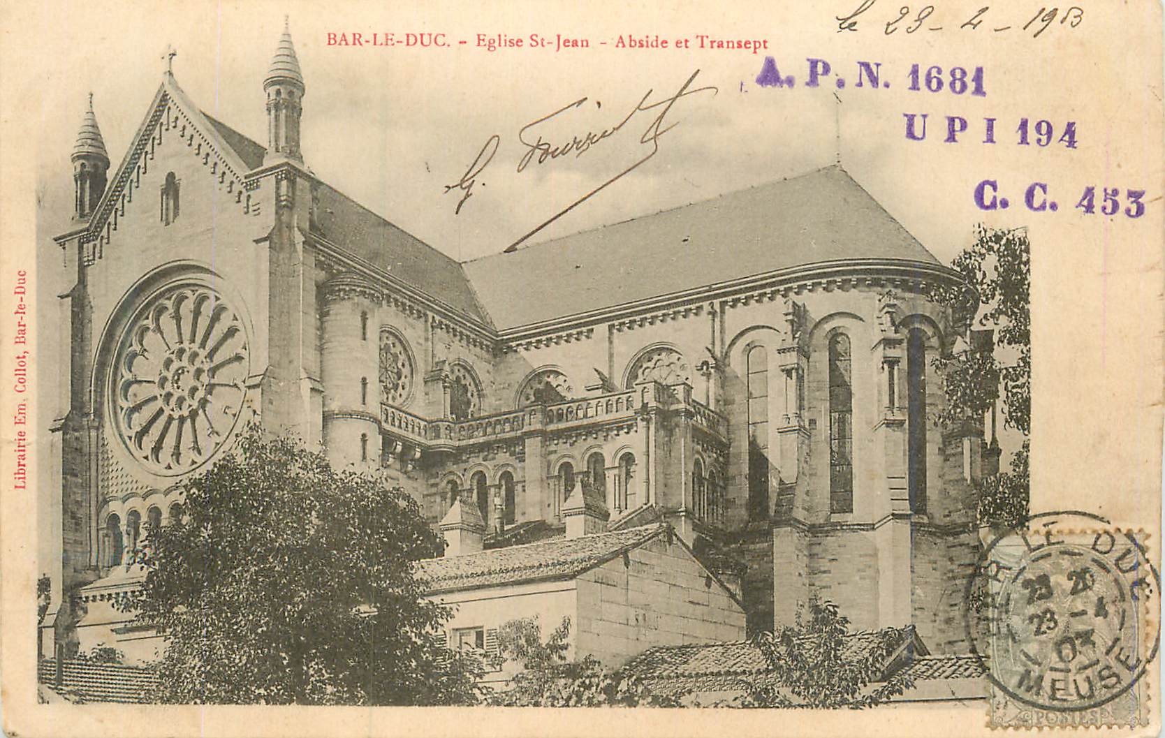 CPA Bar le duc eglise st jean abside et transept