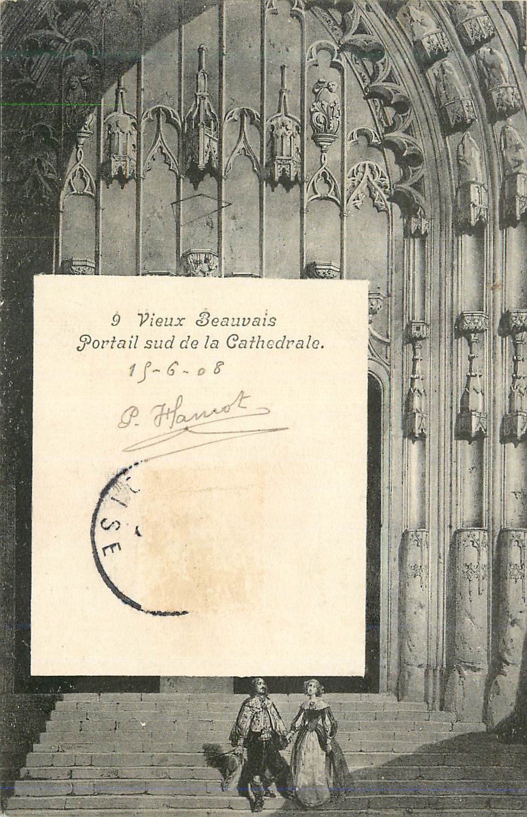 CPA 9 vieux beauvais portail sud de la cathedrale