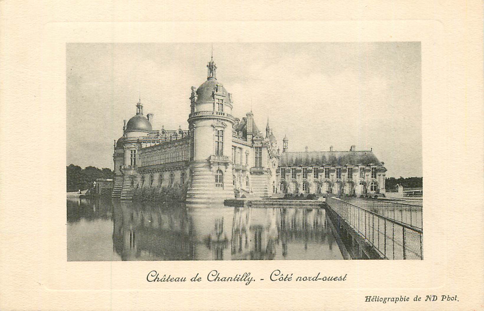 CPA Chateau de chantilly cote nord ouest