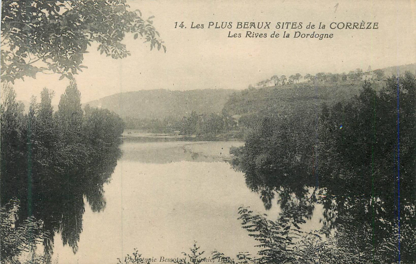 CPA 14 les plus beaux sites de la correze les rives de la dordogne