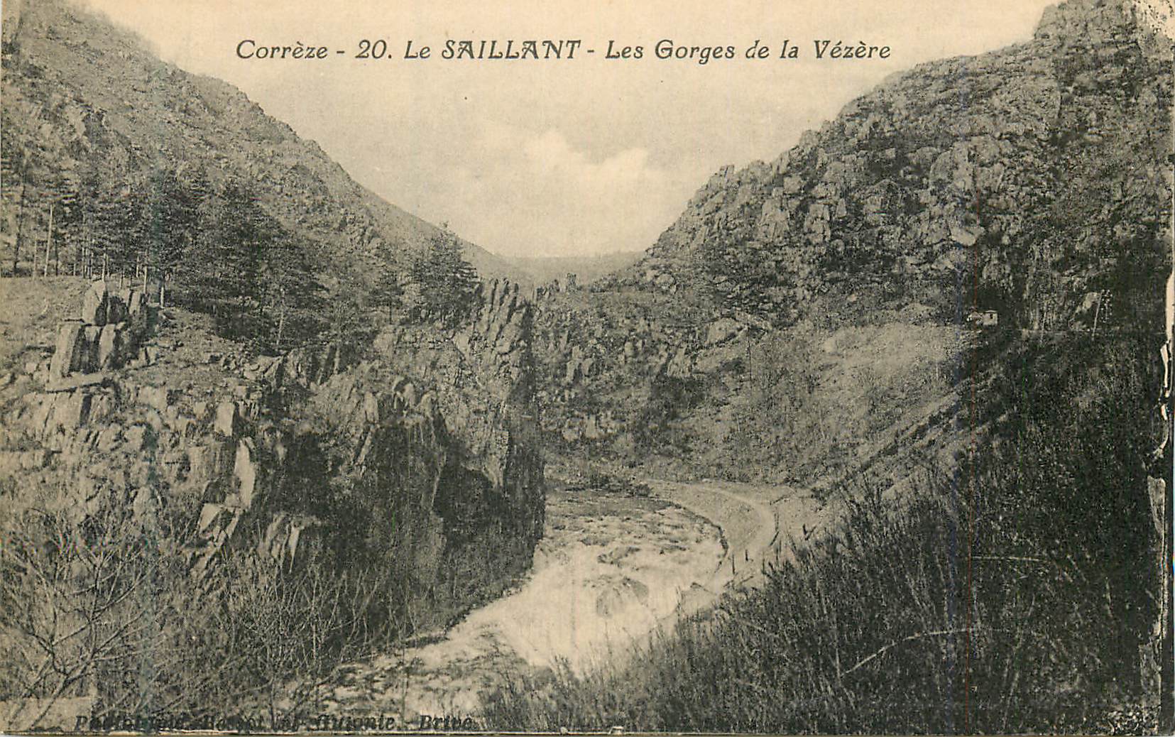CPA Correze 20 le saillant les gorges de la vezere