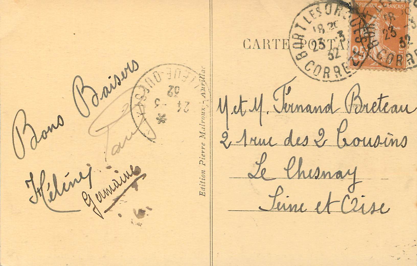CPA B 153 l auvergne route de bort a mauriac pont et viaduc de vendes — Rückseite