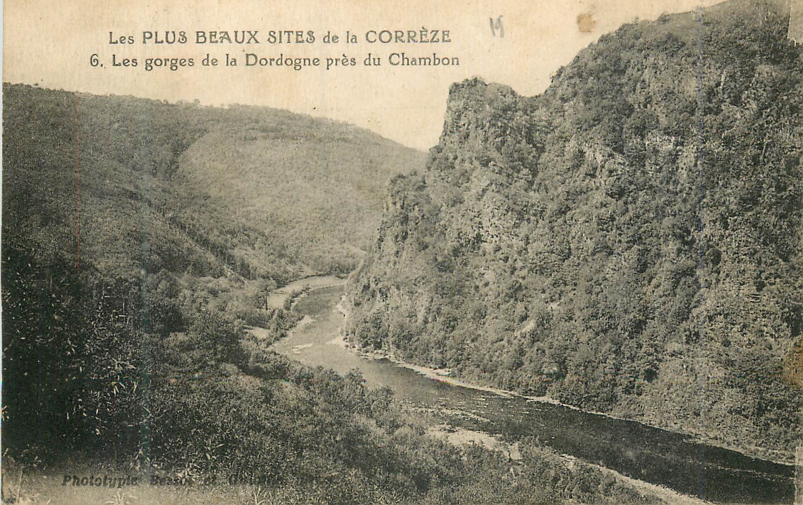 CPA Les plus beaux sites de la correze 6 les gorges de la dordogne pres du chambon