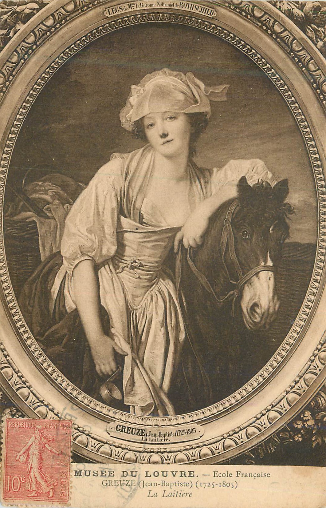 CPA Musee du louvre ecole francaise Greuze (jean baptiste)(1725 1805) la laitiere