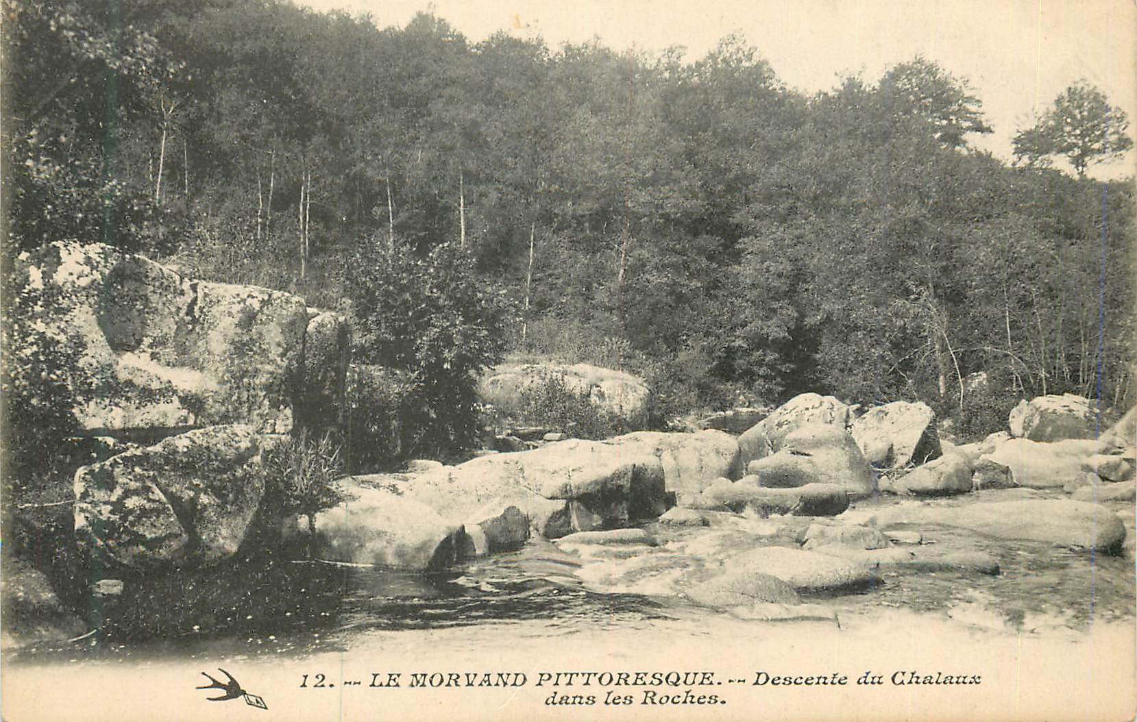 Das pittoreske Morvand — Abstieg des Chalaux in den Felsen — Verlag: 12. THE PICTURESQUE MORVAND