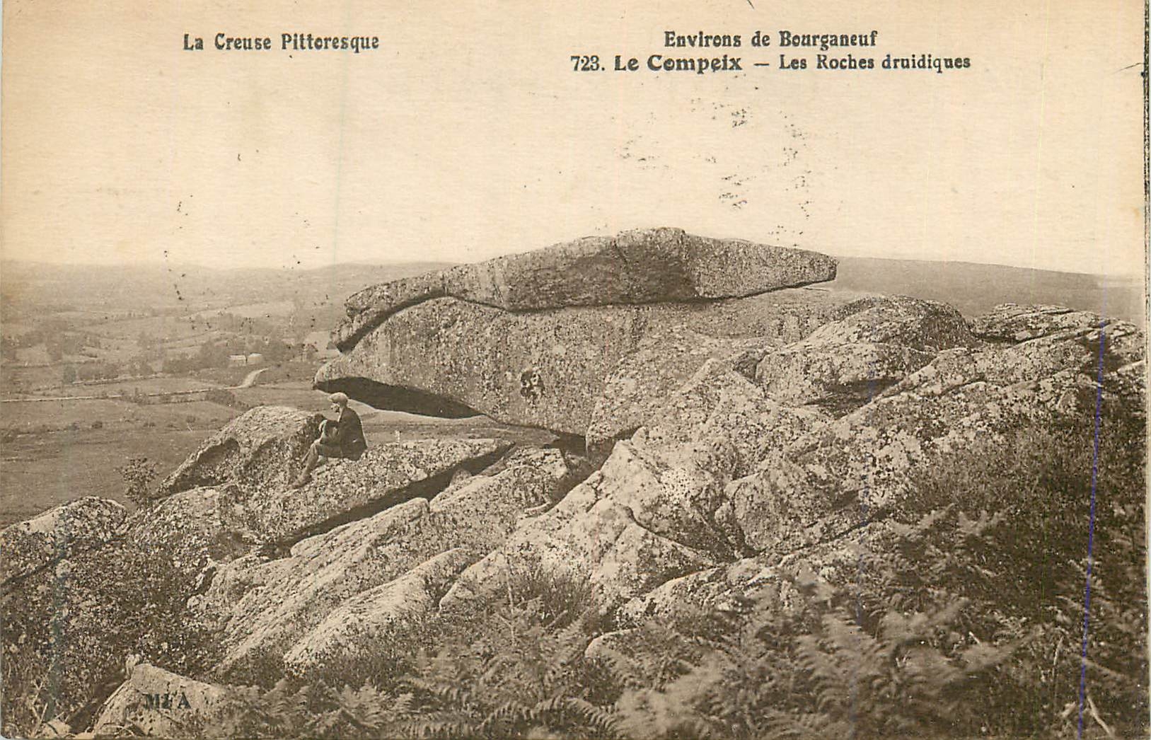 Le Compeix — Die Druidensteine — In der Nähe von Bourganeuf — Antike Ansichtskarte Nr. 723