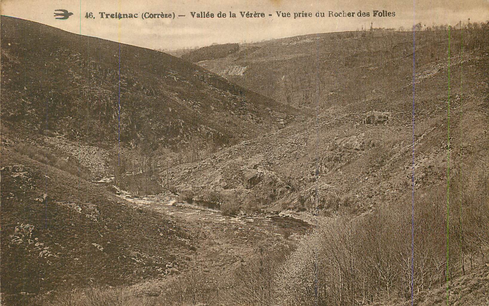 CPA 46 treignac(correze) vallee de la vezere vue prise du rocher des folies