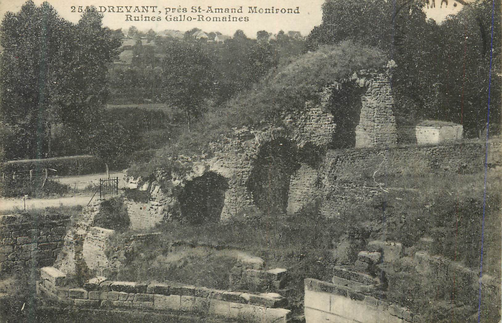 CPA Drevant pres st amand monirond ruines gallo romaines