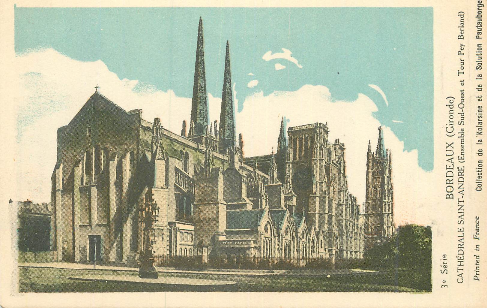 CPA Bordeaux (gironde) cathedrale saint andre(ensemble sud ouest et tour pey berland)