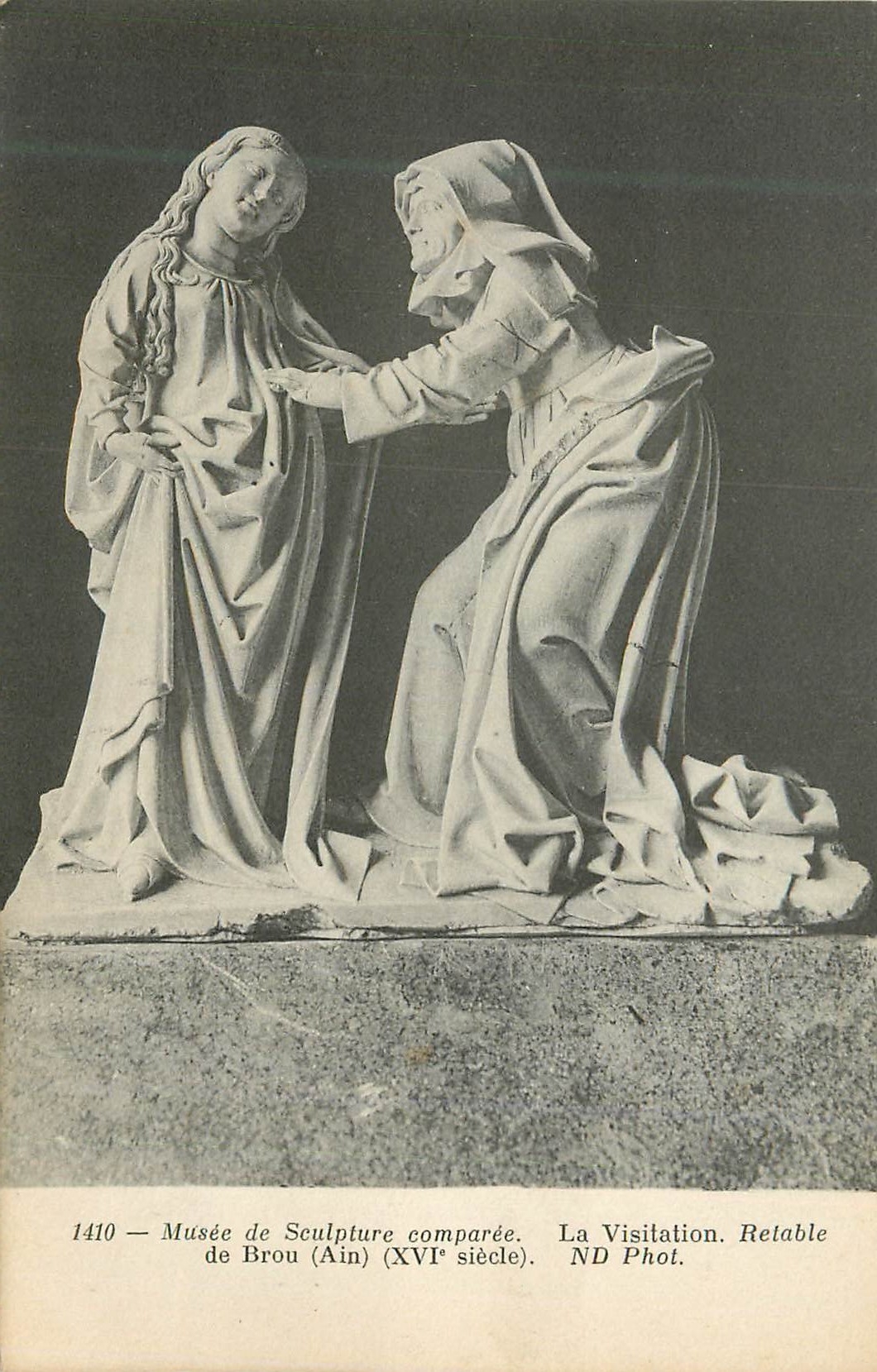 CPA 1410 musee de sculpture comparee la visitation retable de brou(ain)(xvi siecle)