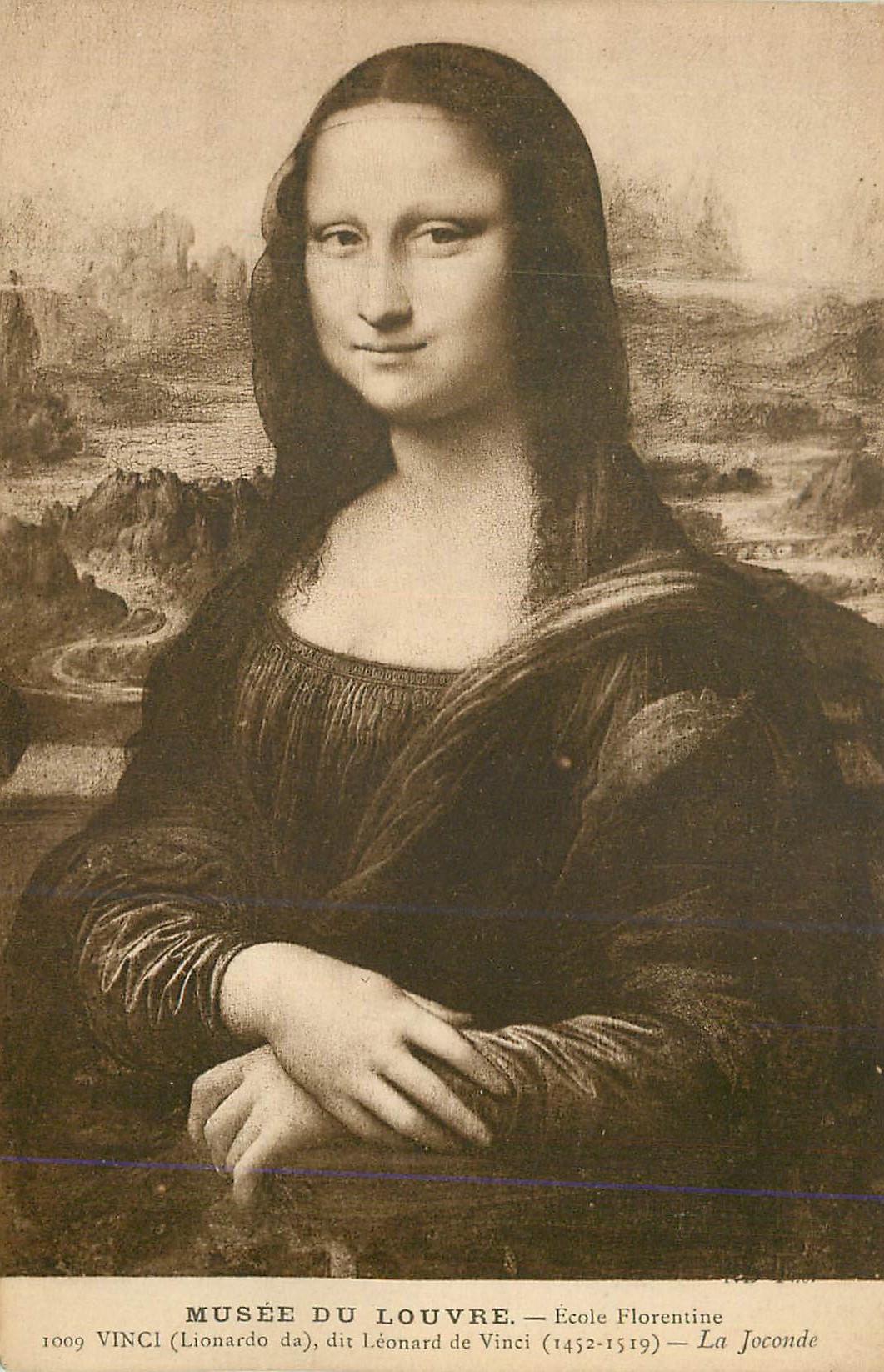 CPA Musee du louvre ecole florentine 1009 vincy (lionnardo da) dit leonard de vinci(1452 1519) la joconde