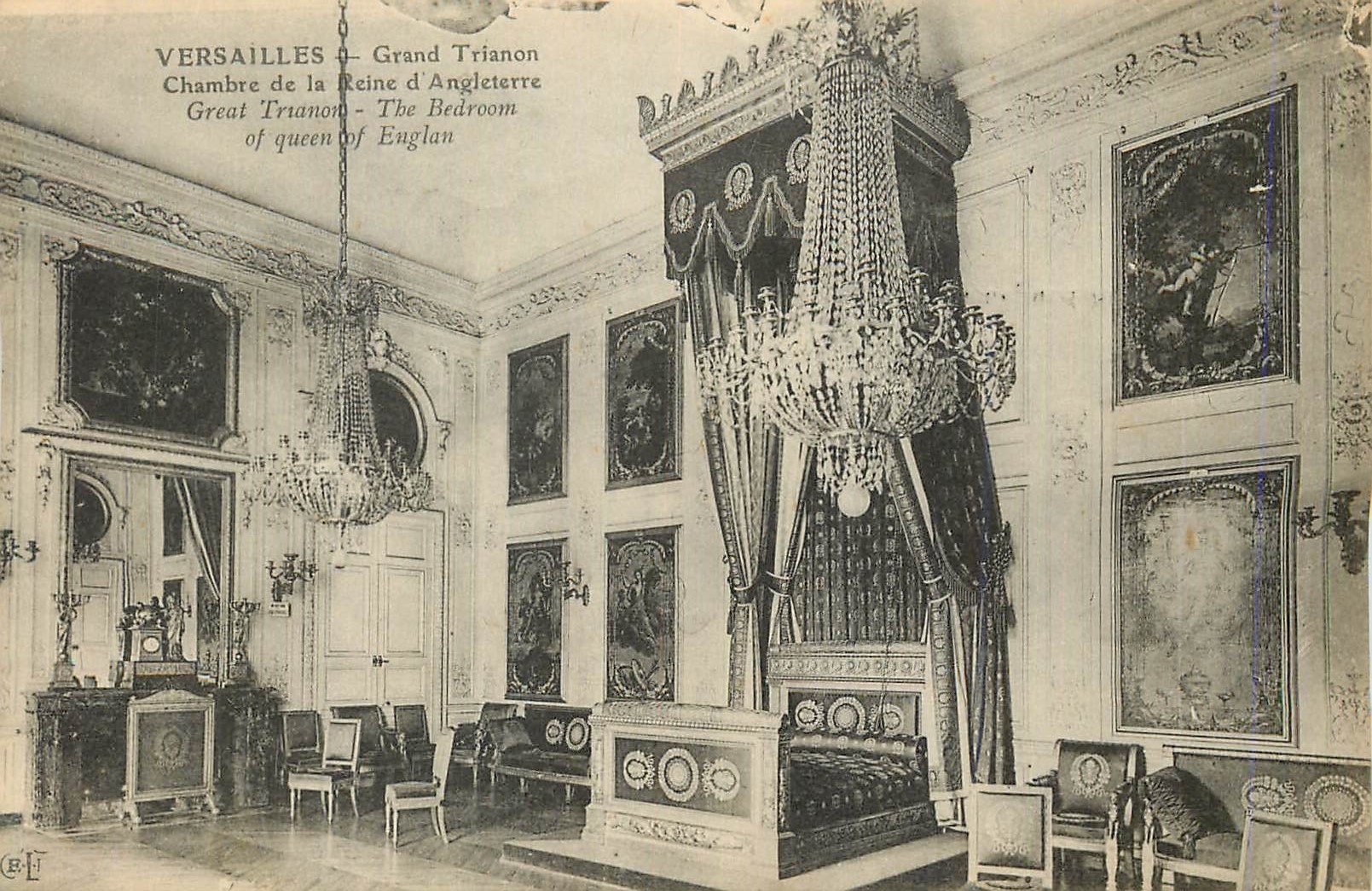 CPA Versailles grand trianon chambre de la reine d angleterre