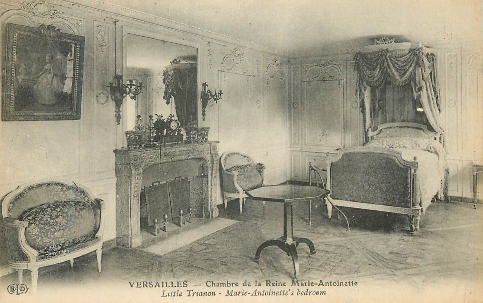 CPA Versailles chambre de reine marie antoinette
