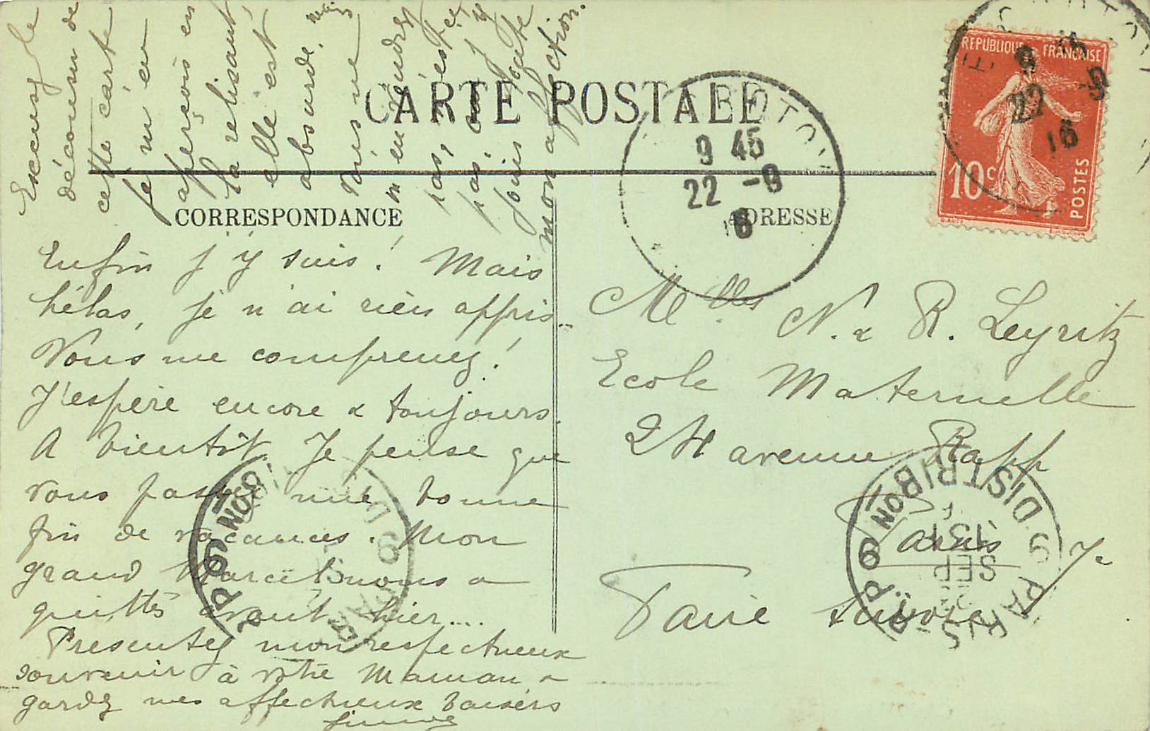 CPA 69 le crotoy les falaises — Rückseite