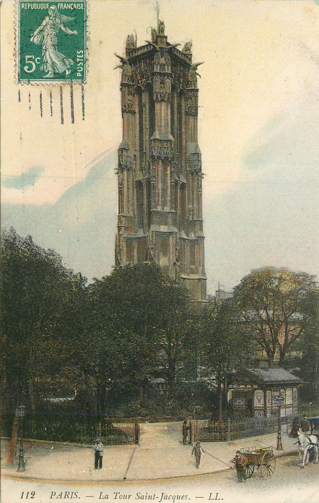 CPA 112 paris la tour saint jacques