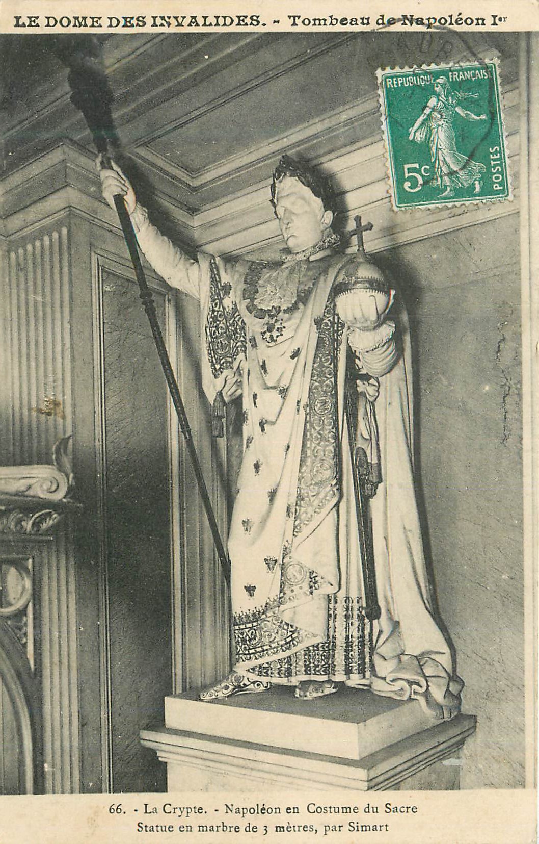 Le Dôme des Invalides - Tombeau de Napoléon Ier — Statuaire de la Crypte — Éditeur : A. D. P. n° 66