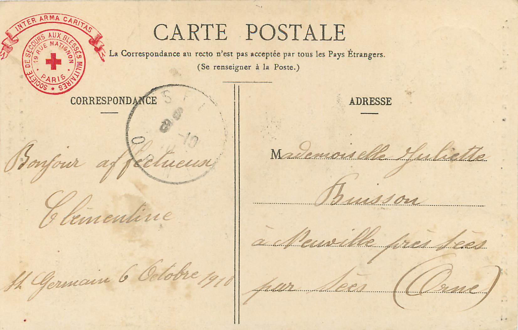 Le Dôme des Invalides - Tombeau de Napoléon Ier — Statuaire de la Crypte — Éditeur : A. D. P. n° 66 — Reverso