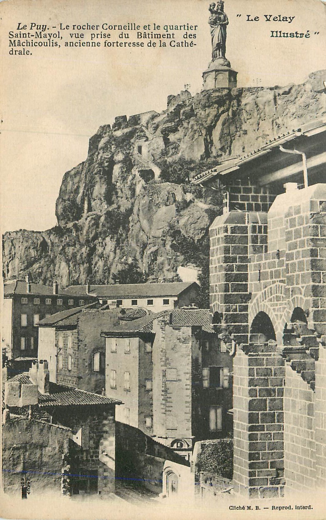 CPA Le puy le rocher corneille et le quartier saint mayol