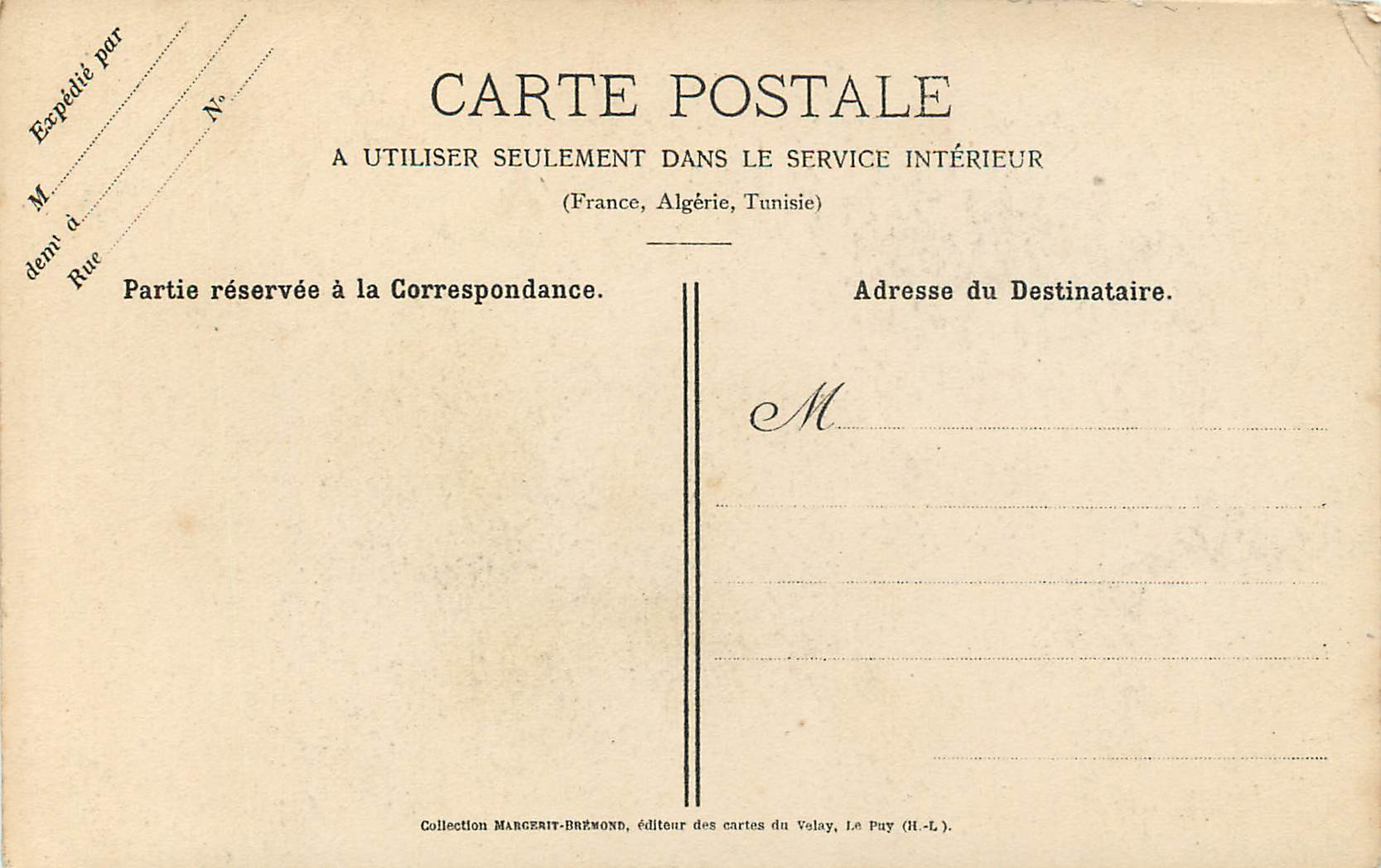 CPA Le puy le rocher corneille et le quartier saint mayol — Rückseite