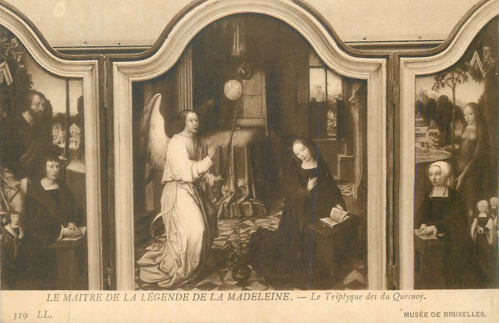 CPA Le maitre de la legende de la madeleine le triplyque des du quesny musee de bruxelles