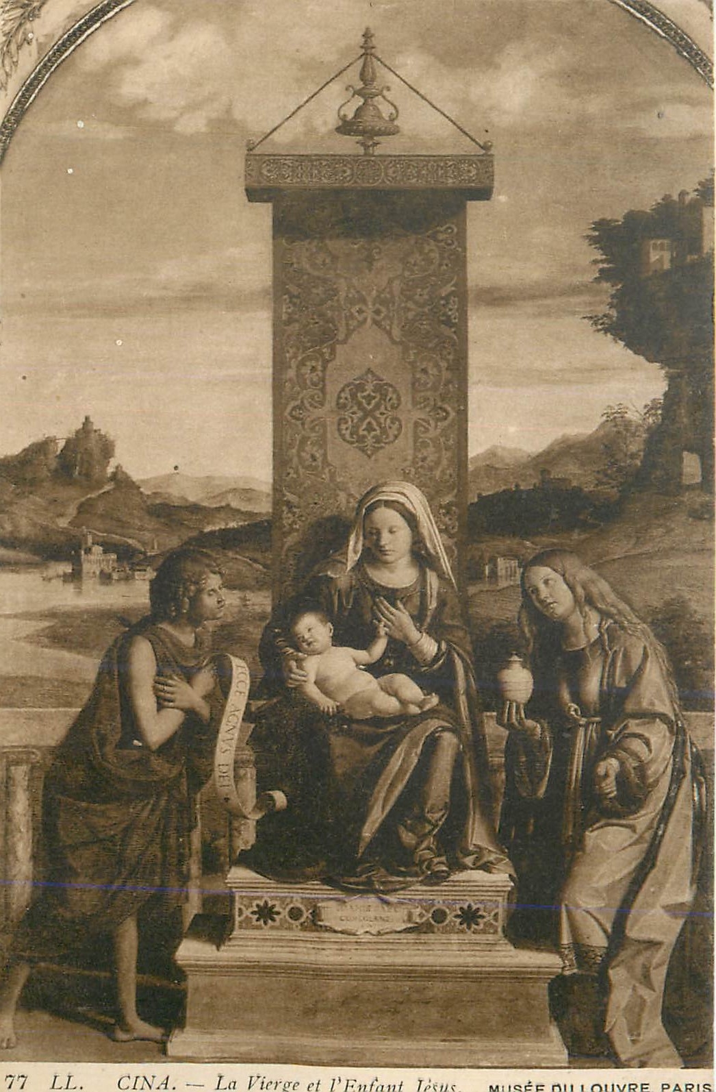 CPA 77 ll cina la vierge et l enfant jesus musee du louvre paris