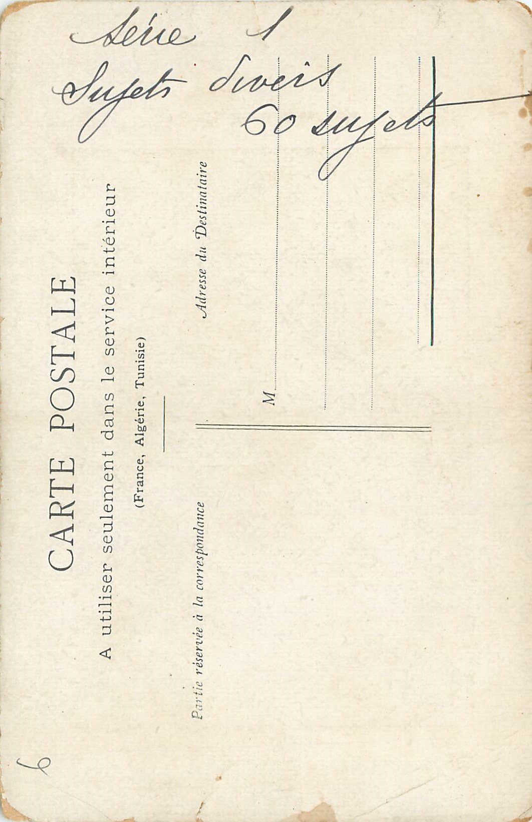 Cueillette des cerises — illustration de B. L. Lyon — Série 1 — Verso