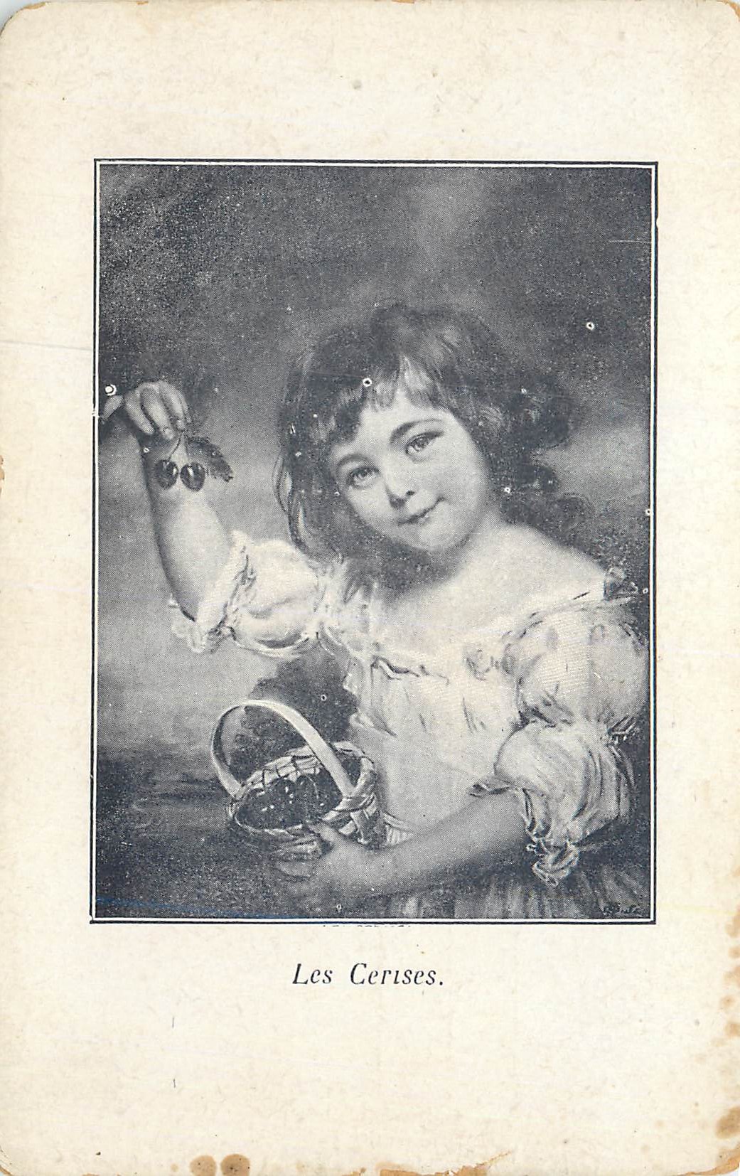 Woman with Cherries — illustration — publisher not visible