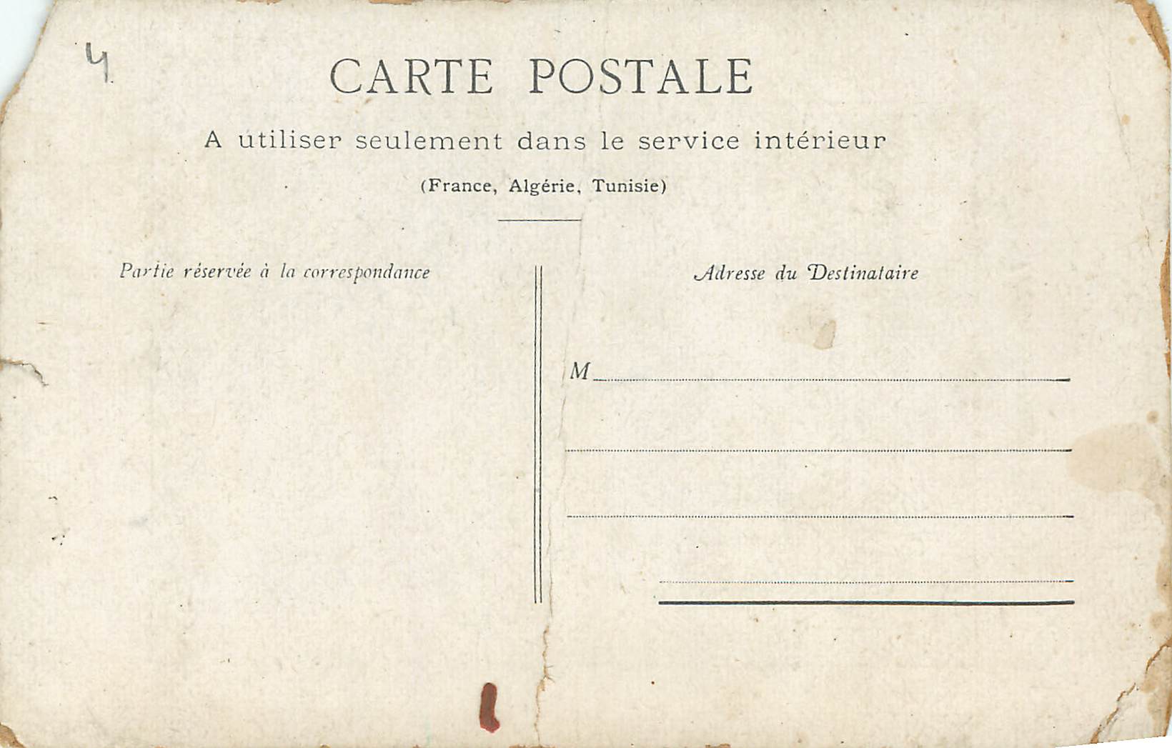 CPA Lecon d images — Verso