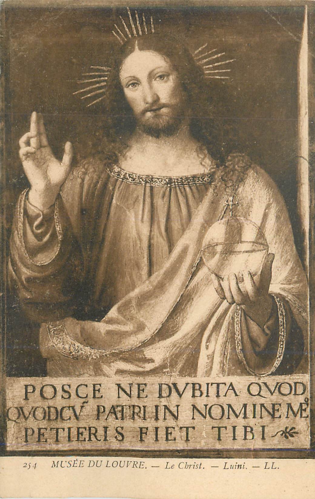 CPA 254 musee du louvre le christ luini