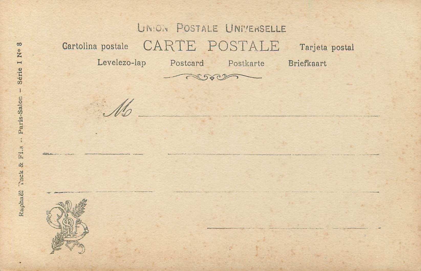 CPA Louis Beroud A la gloire de Rubens Salon 1908 — Verso