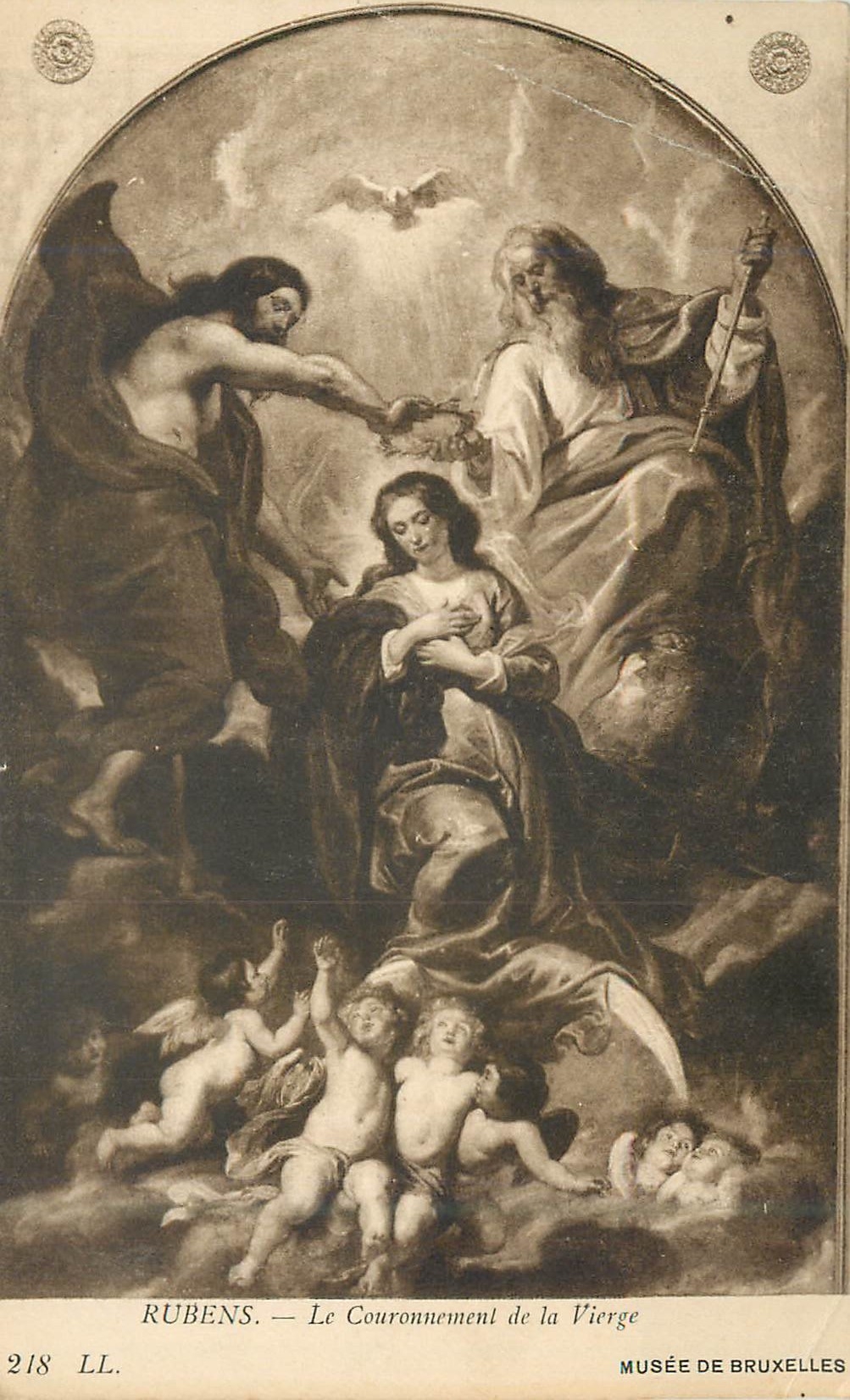 CPA Rubens la couronnement de la vierge musee de bruxelles