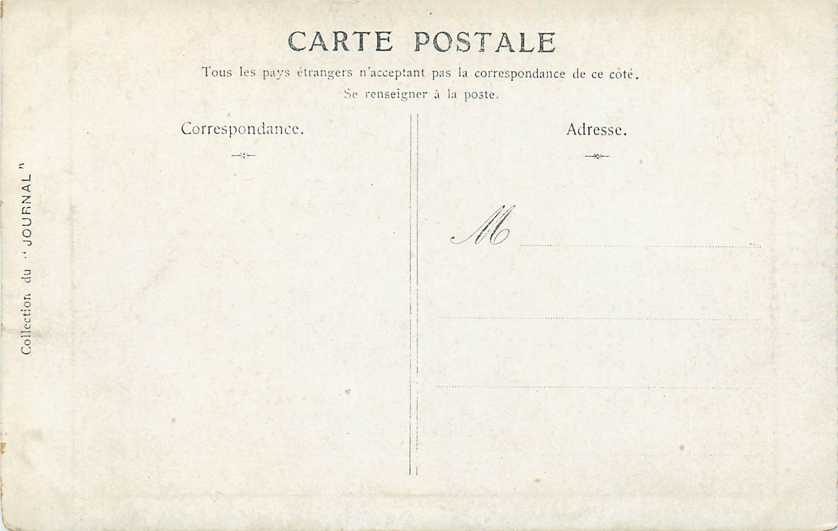 CPA Musee du louvre — Verso