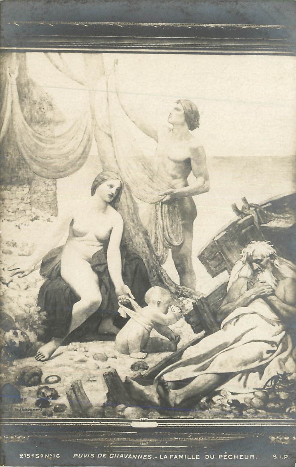 CPA Puvis de chavannes la famille du pecheur