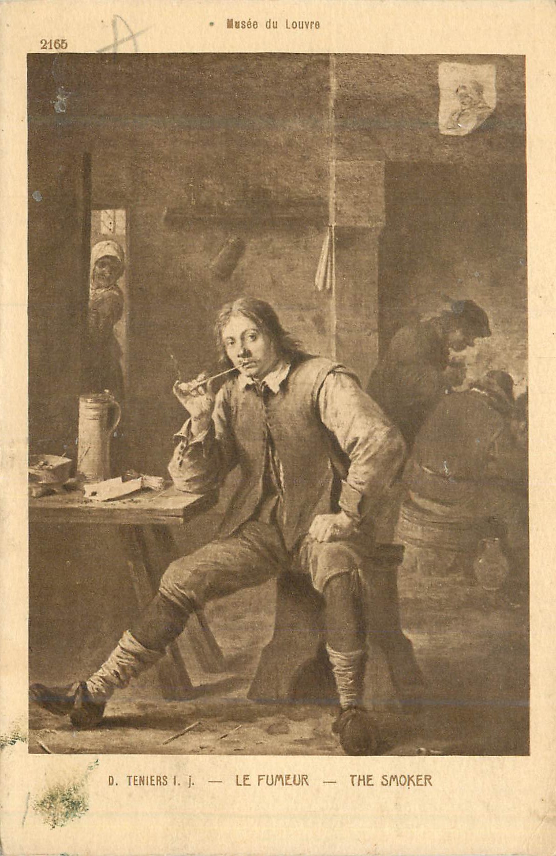 CPA Musee du louvre teniers le fumeur