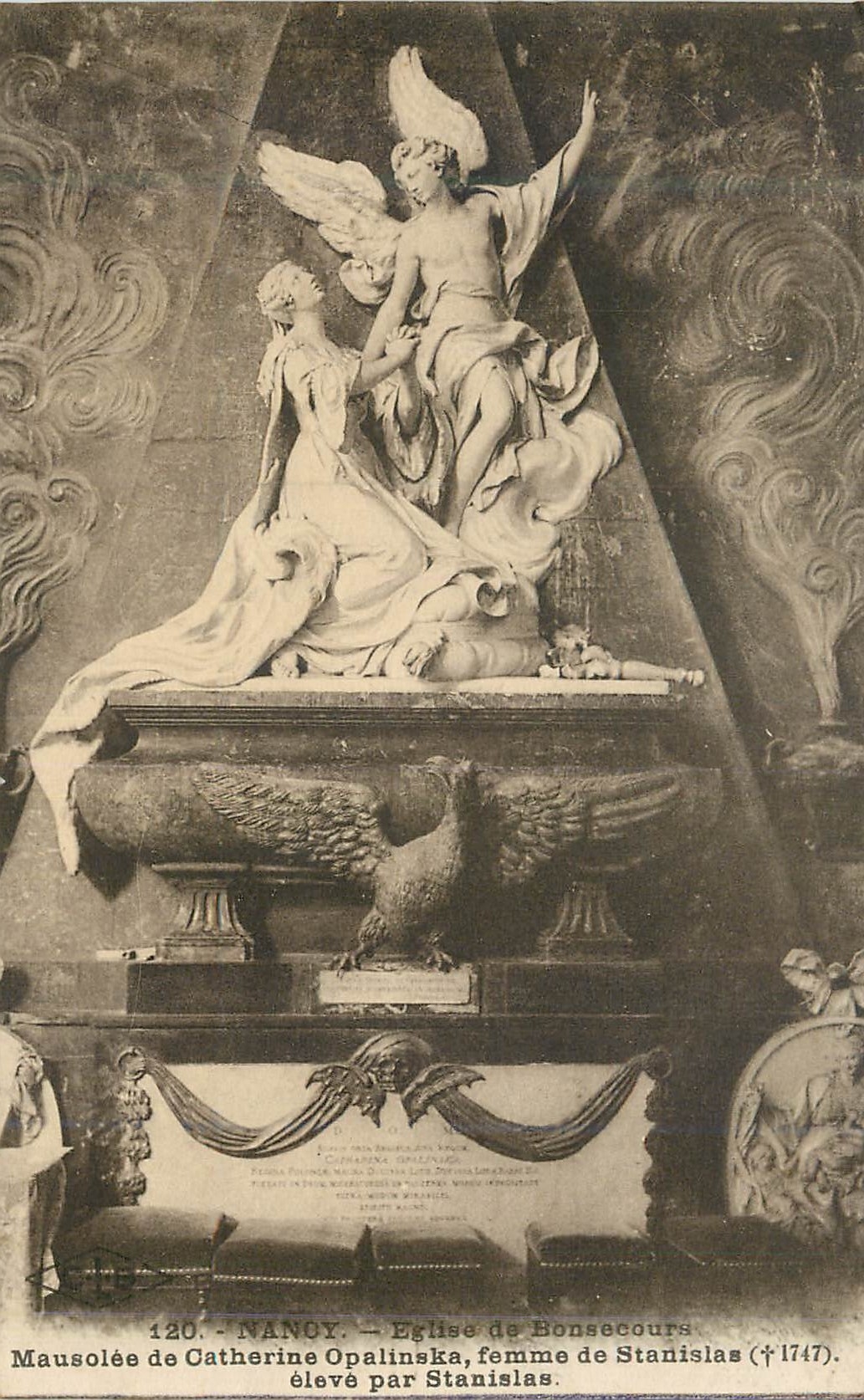 CPA 120 nancy eglise de bonsecours mausolee de catherine opalinska femme de stanislas(1747) eleve par stanislas