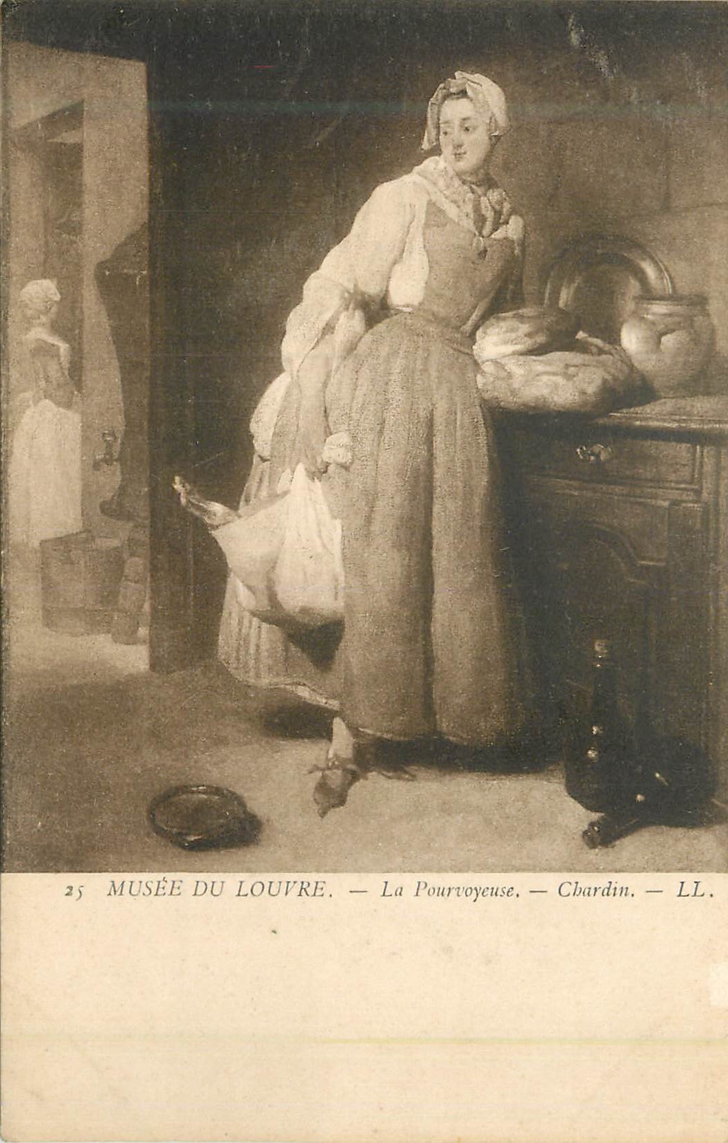 CPA 25 musee du louvre la pourvoyeuse chardin