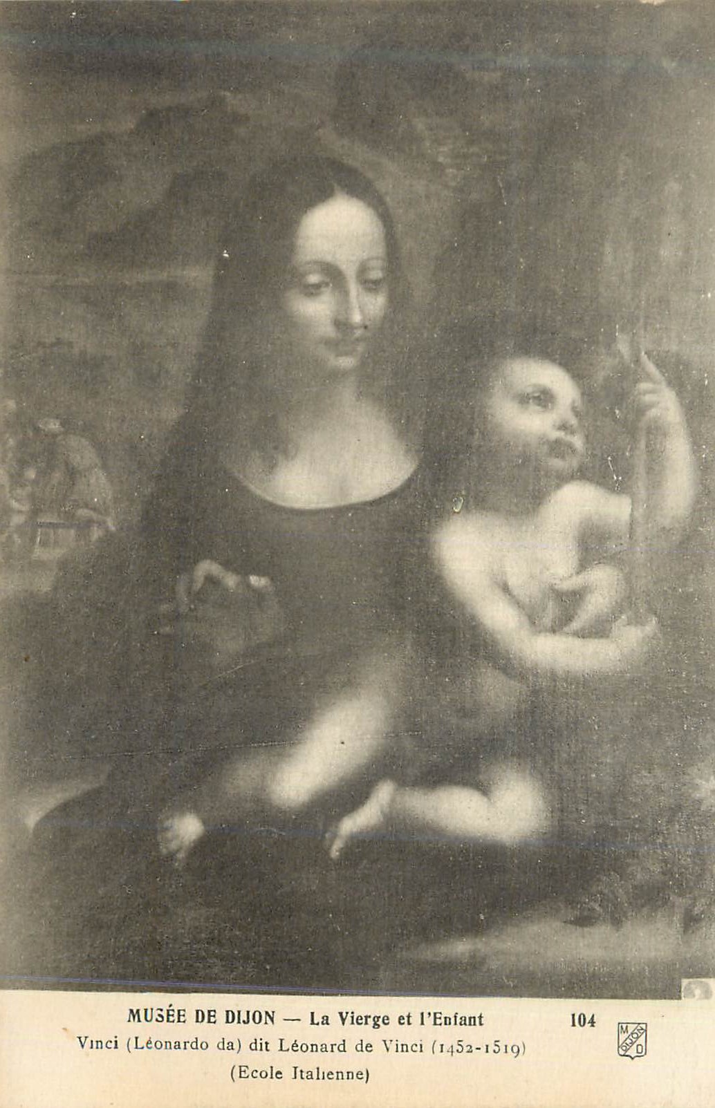 CPA Musee de dijon la vierge et l enfant Leonard de Vinci