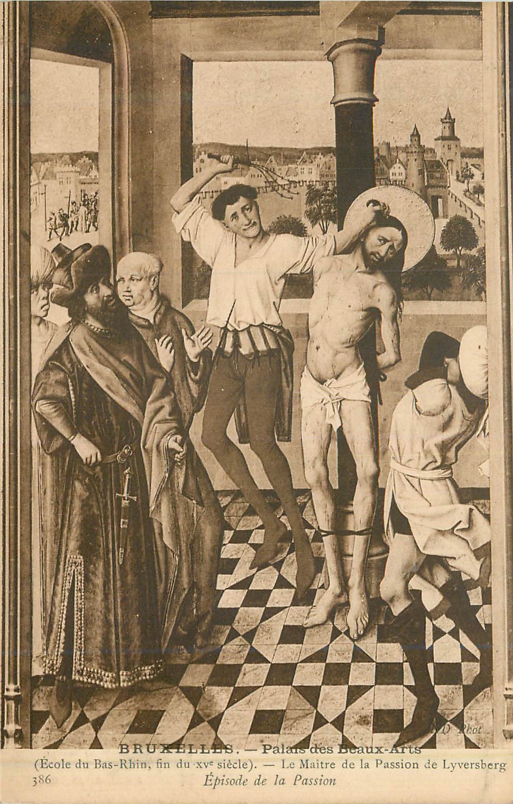 CPA Bruxelles palais des beaux arts Le maitre de la passion de Luversberg Episode de la passion