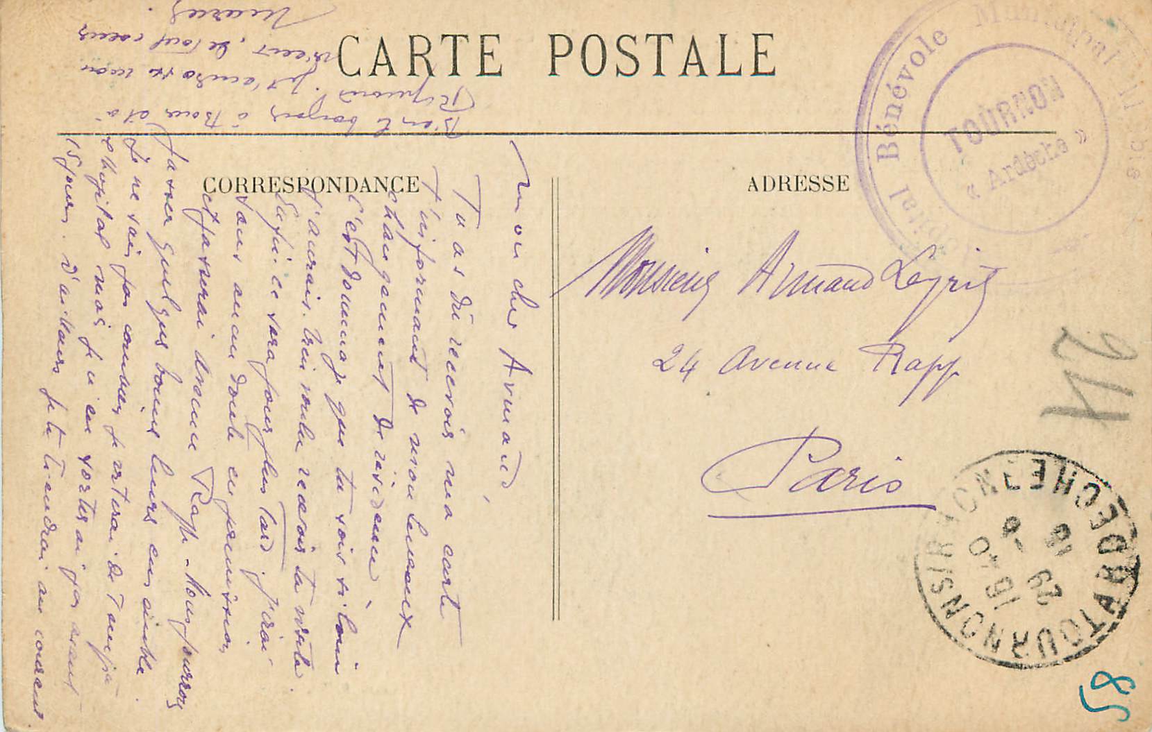 CPA 21 tournon vue generale cote nord — Rückseite