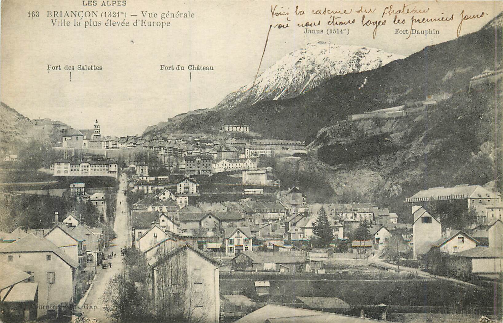 CPA Les alpes 163 briancon 1821 vue generale ville la plus elevee d europe