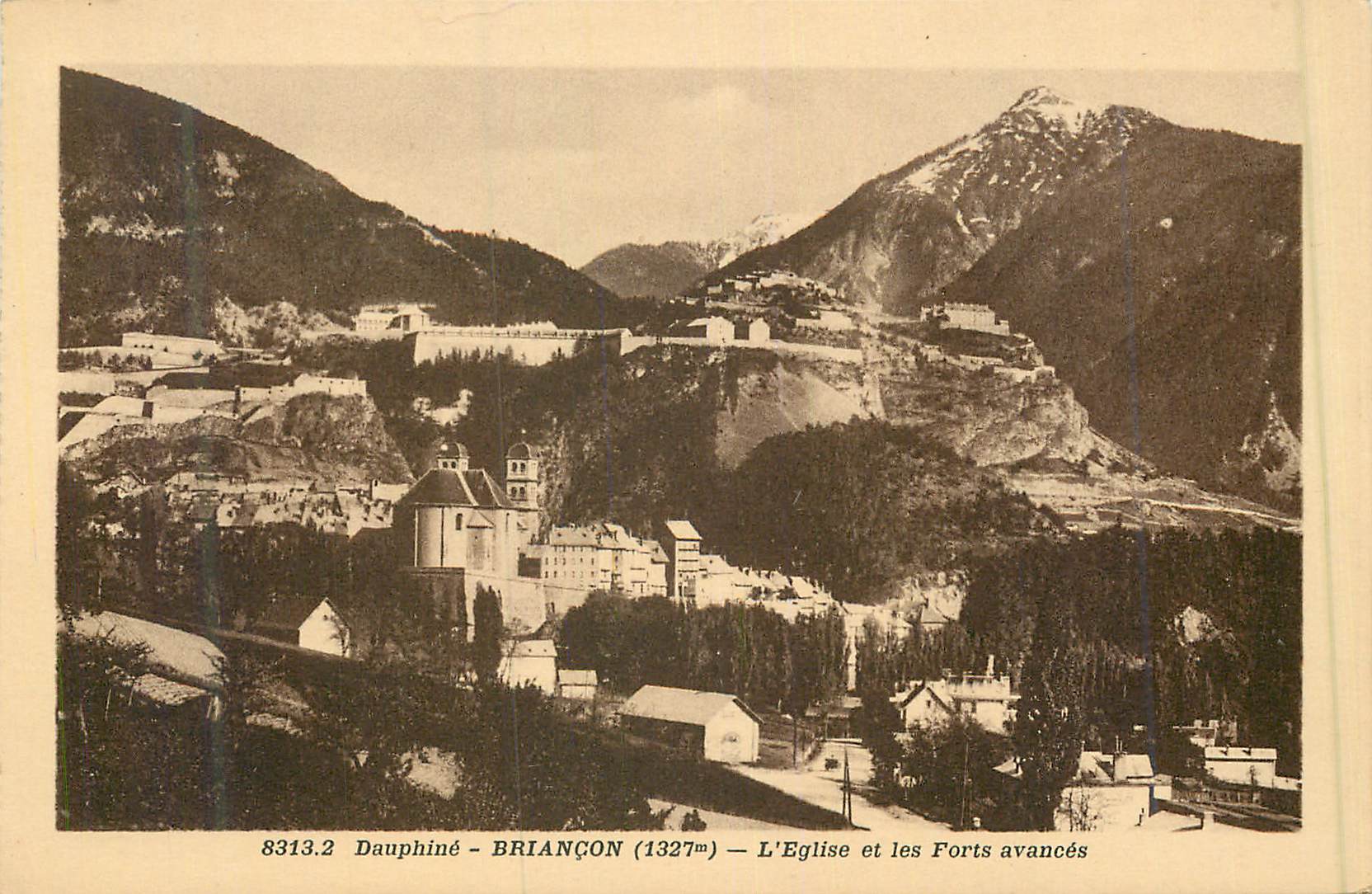 Briançon (1327m) — L'Église et les Forts avancés — A. Mollaret, Grenoble
