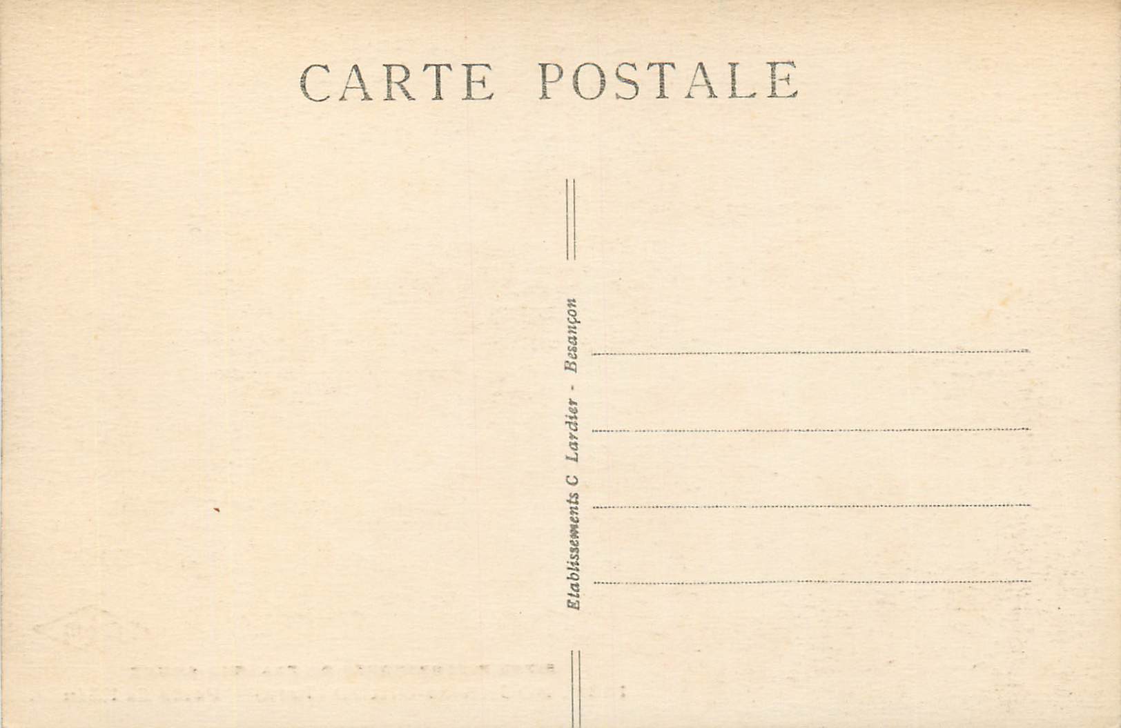 Perte de l'Ain — Bourg-de-Sirod (Jura) — Sites pittoresques de Franche-Comté — Rückseite