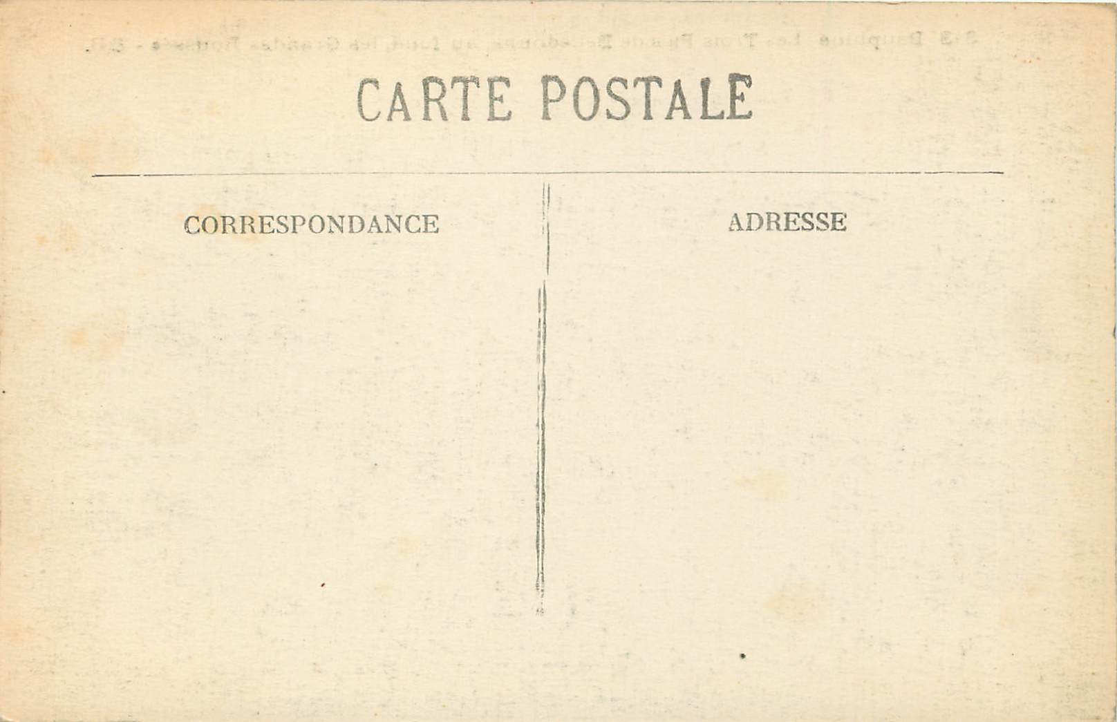 CPA 343 dauphine les trois pics de belledonne au fond les grande rousses — Verso