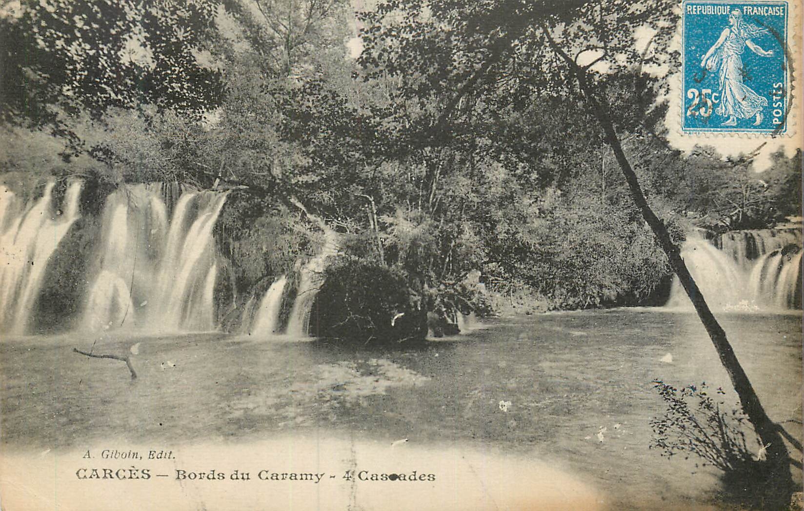 CPA Carces bords du caramy 4 cascades
