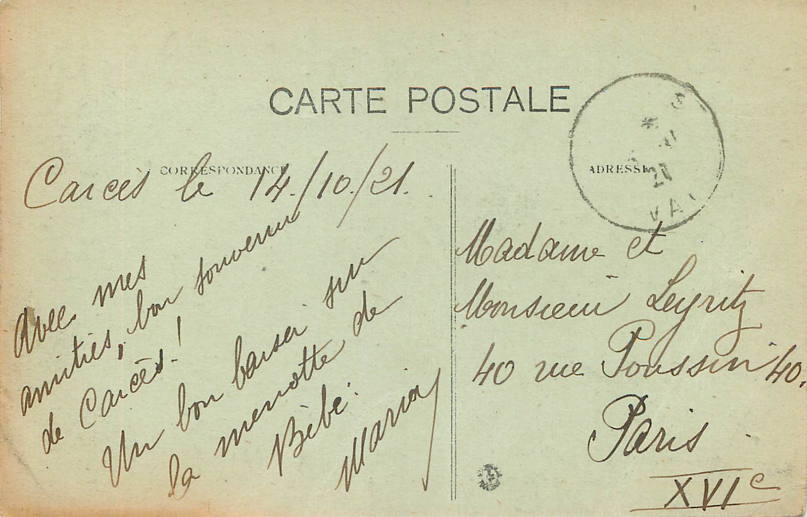 CPA Carces bords du caramy 4 cascades — Verso