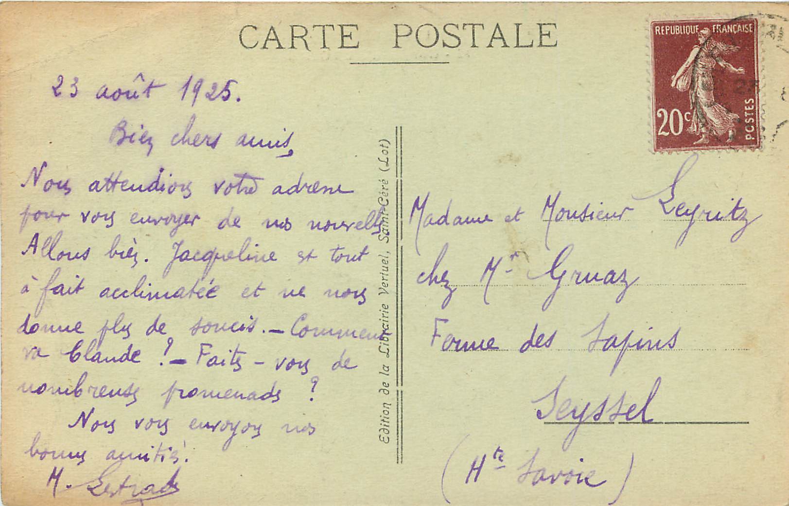 CPA Le lot illustre 12 gorges d autoire — Rückseite