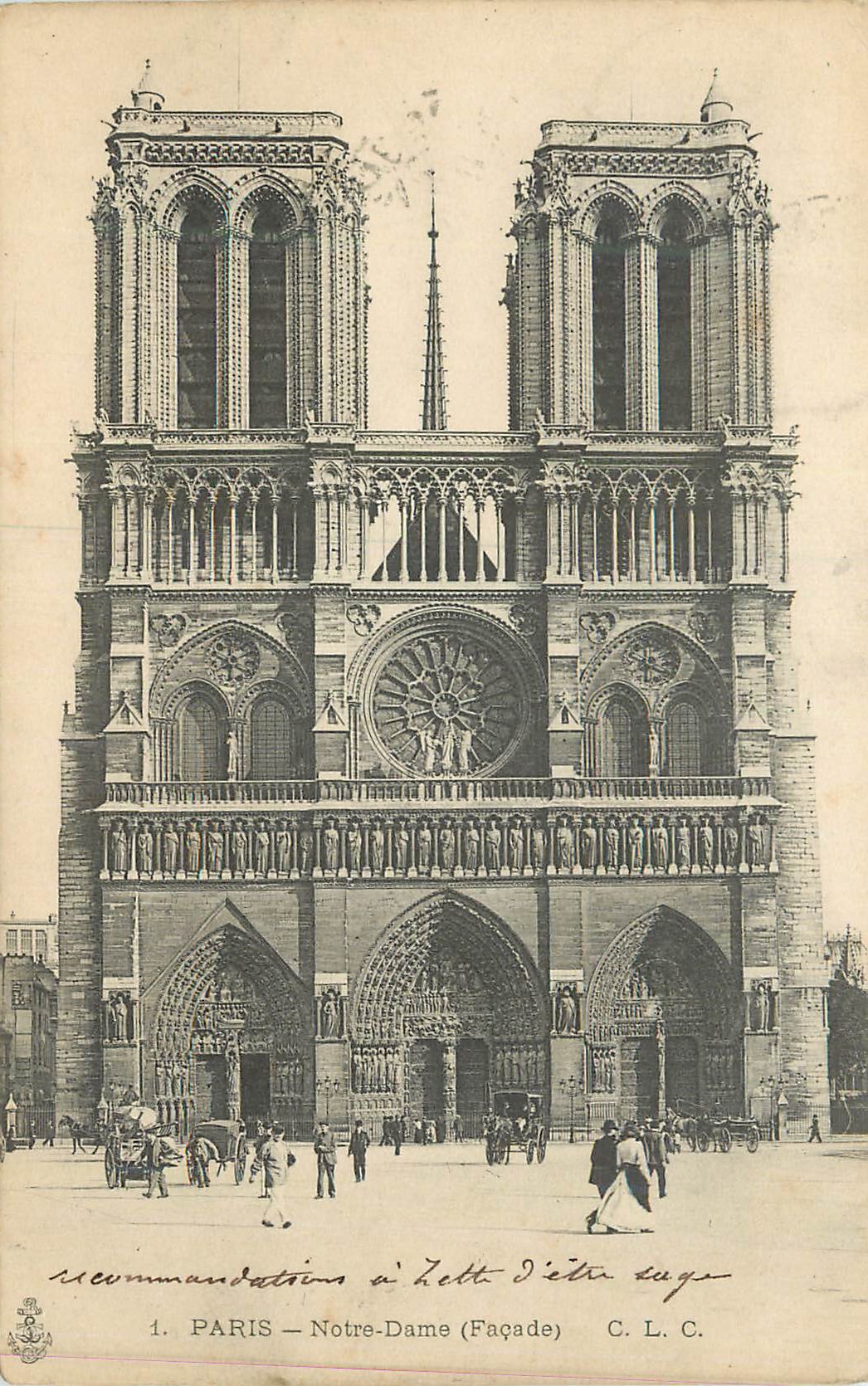 CPA Paris notre dame (facade)