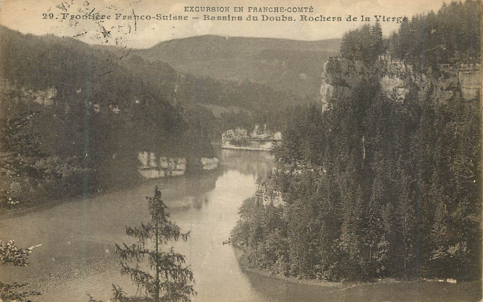 CPA Excursion en franche comte 29 frontiere franco suisse bassins du doubs rochers de la vierges