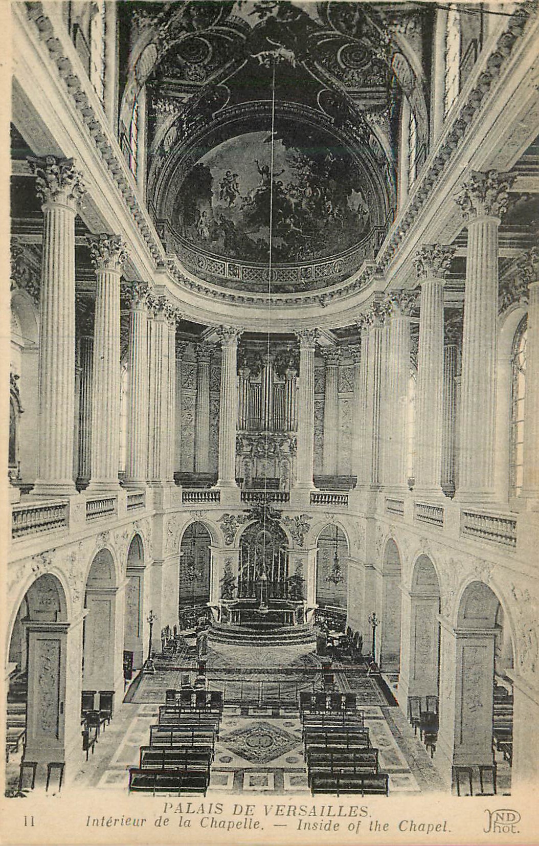 CPA Palais de versailles interieur de la chapelle Orgue