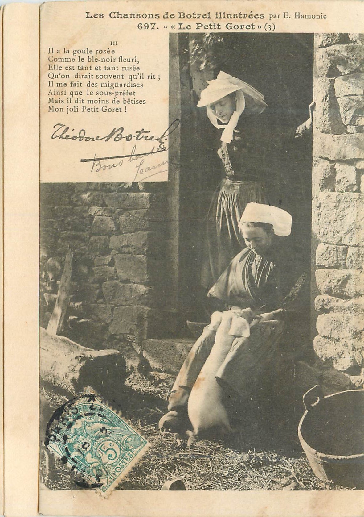 CPA Les chansons de botrel illustre par e hamonie 697 le petit goret